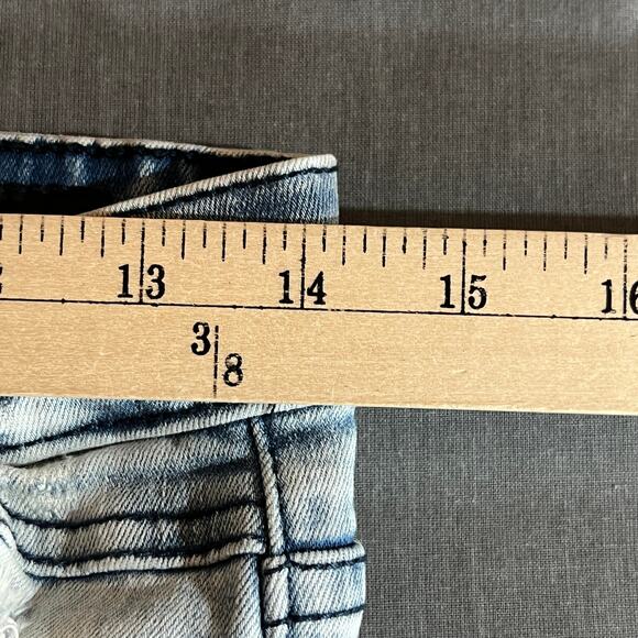 Rockstar Original Ultra Slim Jeans Mens 30 Blue Acid Wash Denim‎ Distressed Rock - Picture 12 of 13